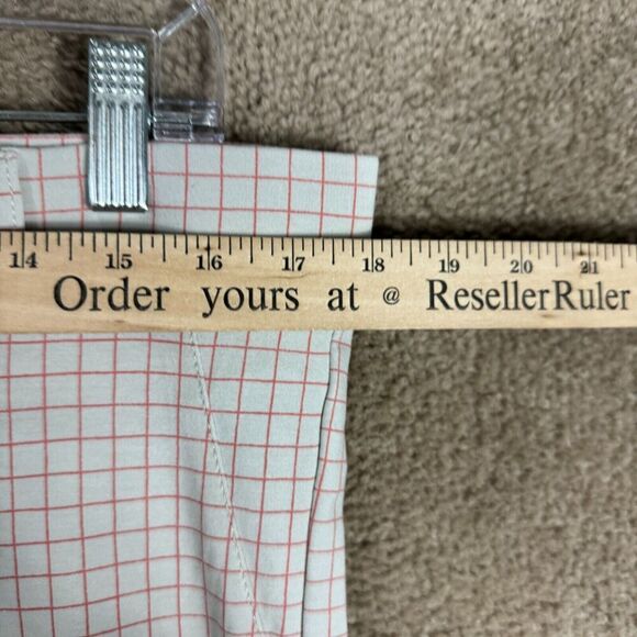 Betabrand Yoga Pants Womens XL Long Gray/Red Check Straight Stretch High Rise - Picture 5 of 12